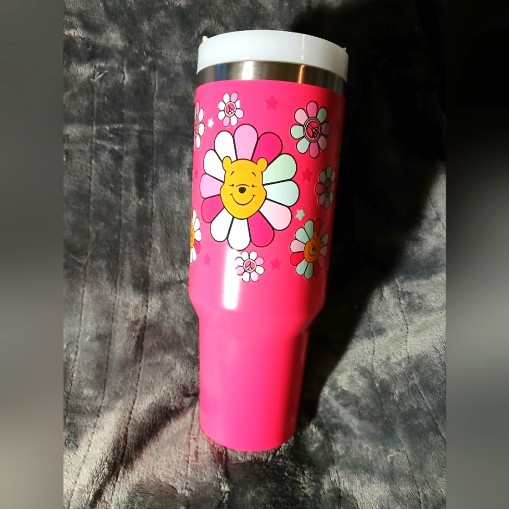 Pink Floral Kids Tumbler